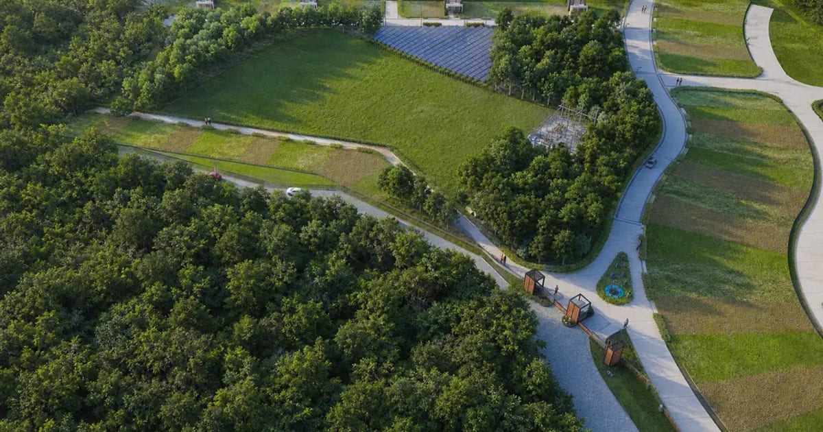 Aerial view of the Belle Vue landscape